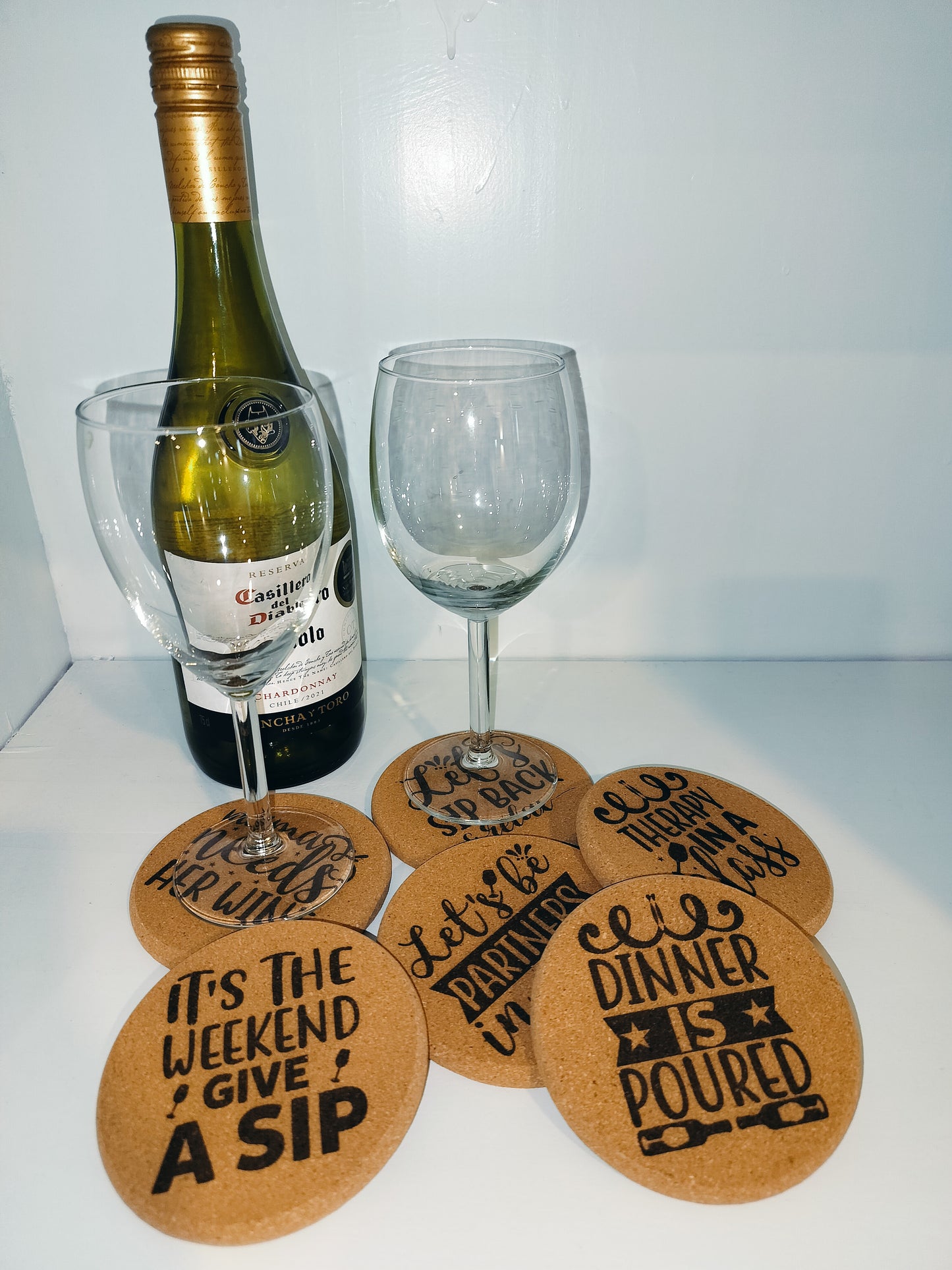 Gepersonaliseerde onderzetters kurk - voor glas of mok