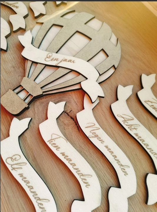 Mijlpaalkaarten luchtballon