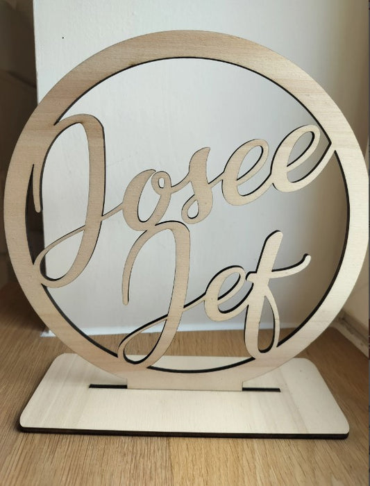 Naamcirkel - flowerhoop gepersonaliseerd