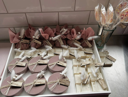 Houten labels rond of rechthoek