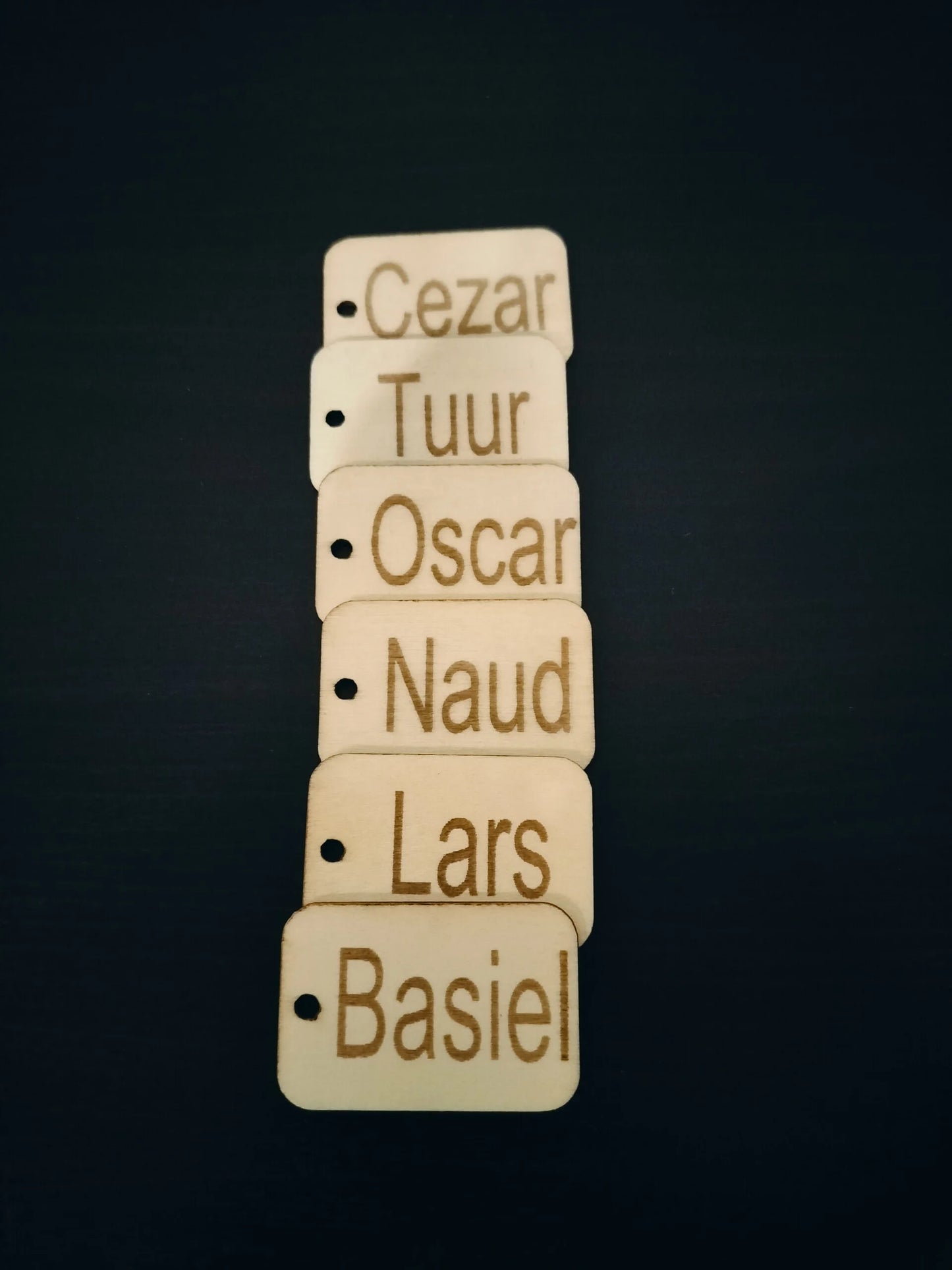 Houten labels rond of rechthoek