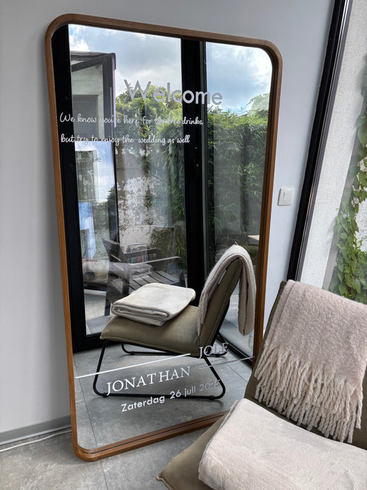 Spiegelsticker - stickers voor op spiegel huwelijk