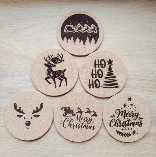 6 kerst onderzetters