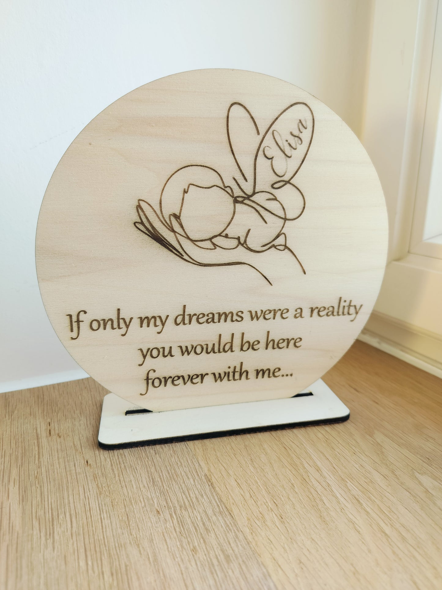 Houten naambord vol