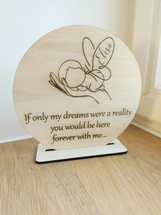 Houten naambord vol