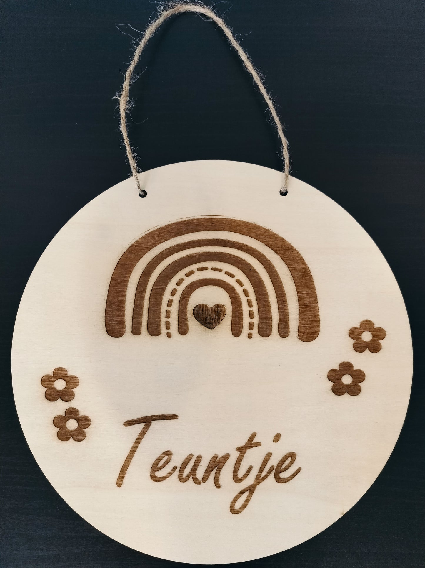 Houten naambord vol