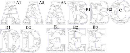 Houten letter thema Safari/jungle