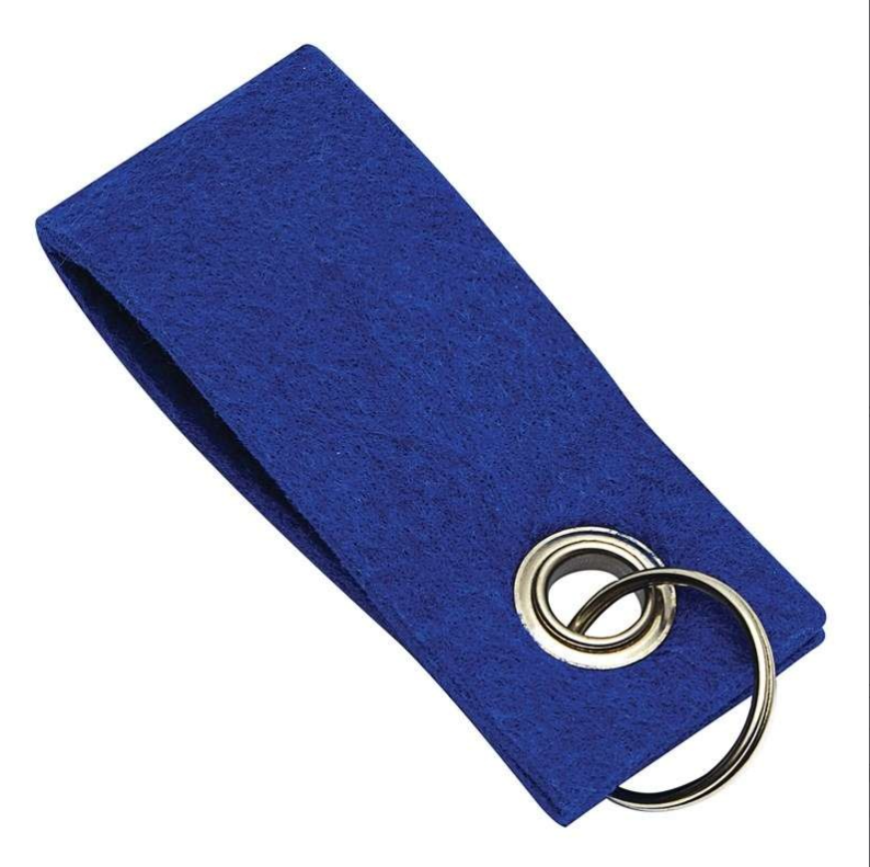 Gepersonaliseerde vilten sleutelhanger