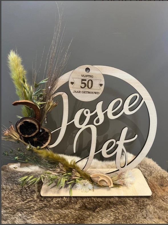Naamcirkel - flowerhoop gepersonaliseerd