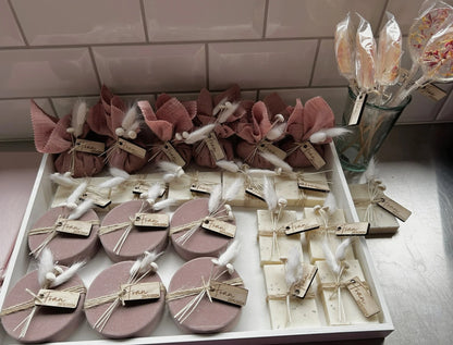 Houten labels rond of rechthoek
