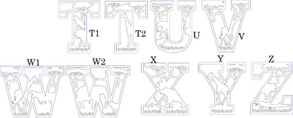 Houten letter thema Safari/jungle