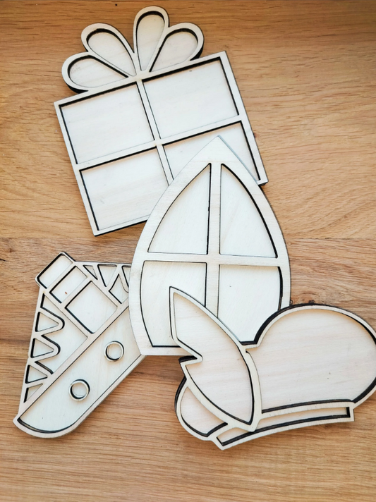 Vulvormen sinterklaas miniset 4 stuks